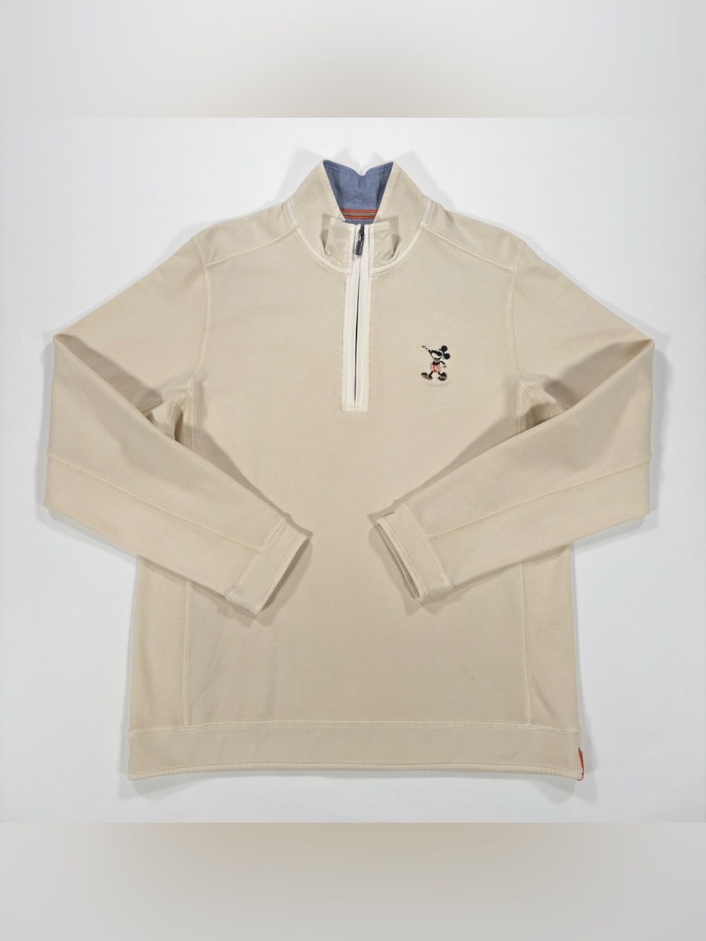 Tommy Bahama Disney Mickey Mouse Medium NWT Men's Quarter Zip Pullover Sweater - Picture 5 of 12